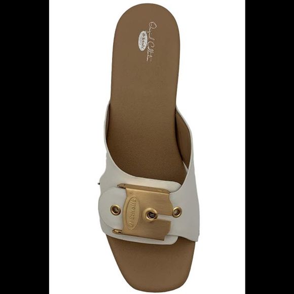 Dr. Scholl's Buckle Slides Original Max White - Medium - Picture 2 of 3
